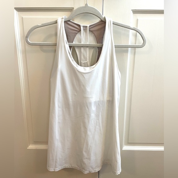 lululemon athletica Tops - White lululemon tank top with built in sports bra!